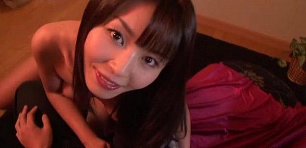  Subtitled Japanese AV star Marica Hase blowjob with gokkun